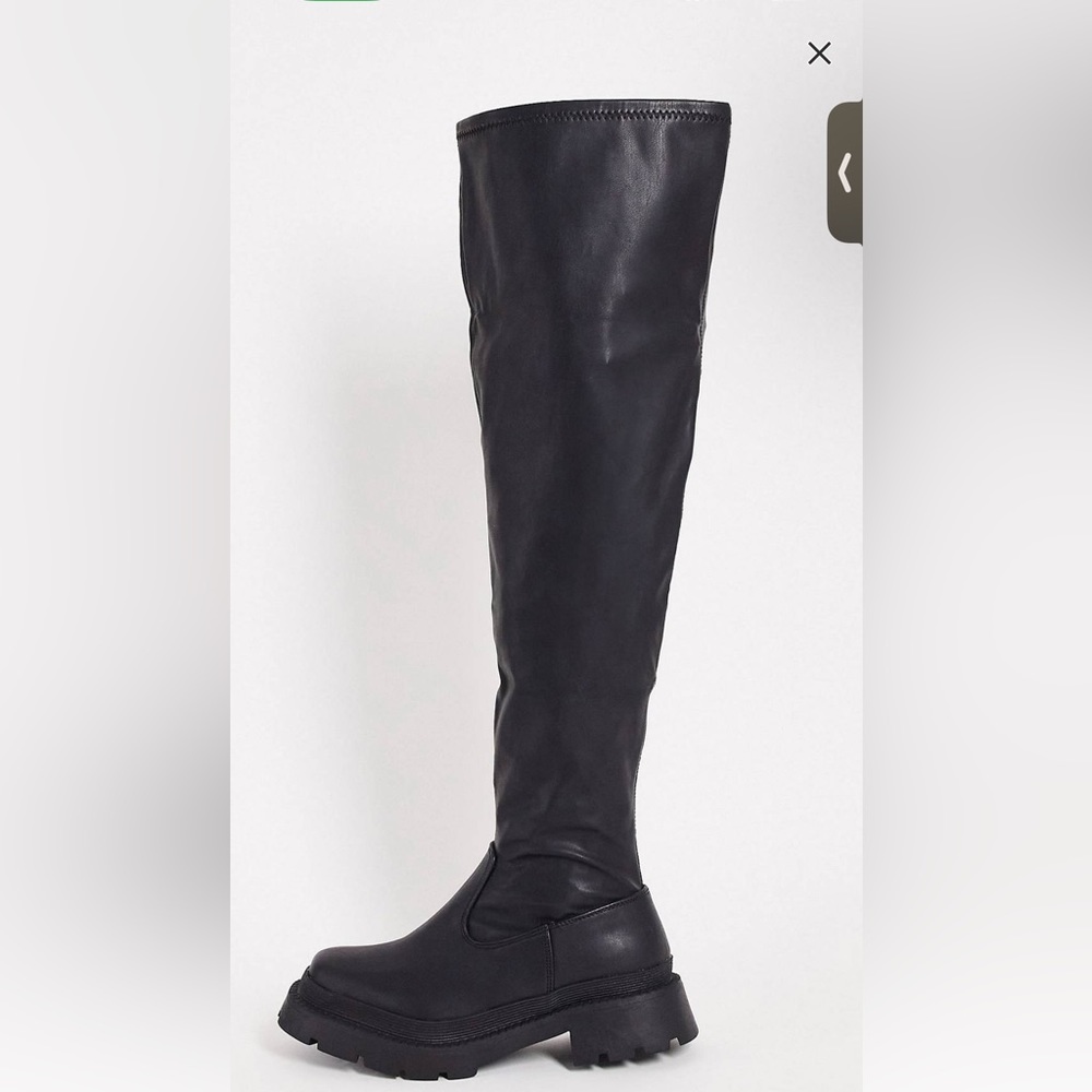 ASOS chunky knee high boots. Size Women’s US 9.5 Wide (can fit up to a size 10)